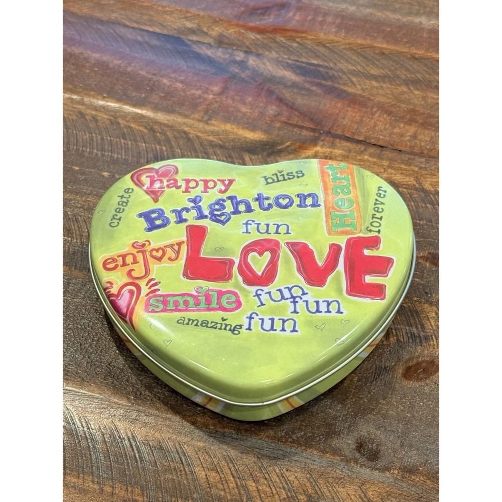 Brighton Jewelry 6" Embossed Heart Box Tin‎ EMPTY